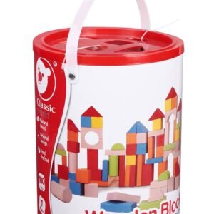 مجموعة المكعبات الخشبية (100 قطعة)