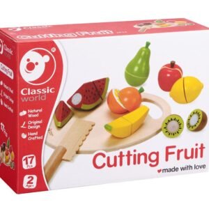 مجموعة تقطيع الفاكهة الخشبية